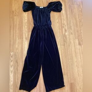 Old Navy Velvet Jumpsuit in Navy